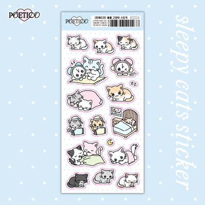 Poetico Cozy Cat Sticker