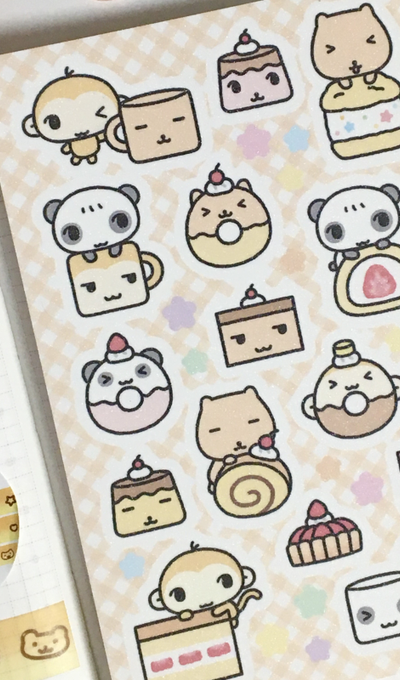 Happy Happy Moo Nom Nom Dessert Seal Stickers
