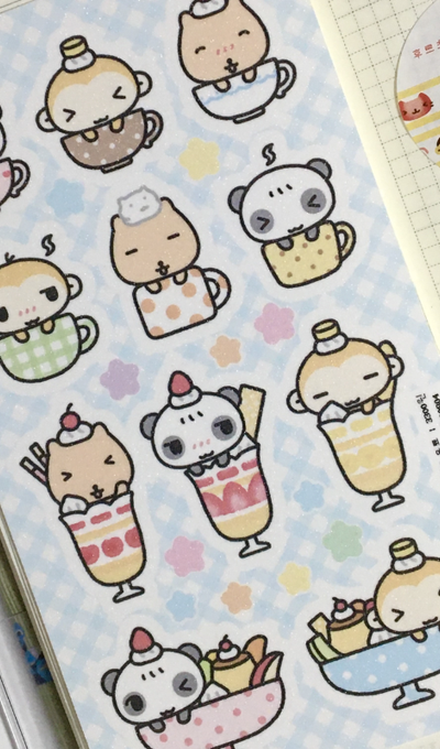Happy Happy Moo Sweet Drink Seal Stickers