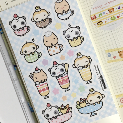 Happy Happy Moo Sweet Drink Seal Stickers