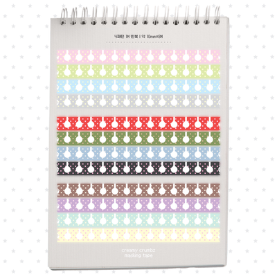 Creamy Crumbs Colorful Notebook Masking Tape 3 Types