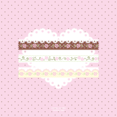 Creamy Crumbs Rose Masking Tape 3 Types