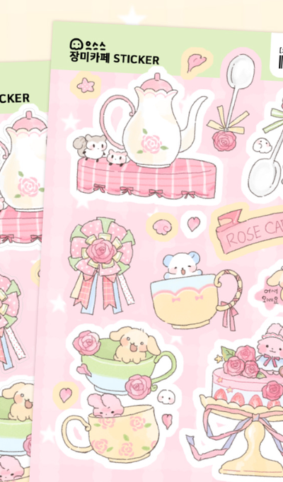 Eeseuseusangjeom Rose Cafe Sticker