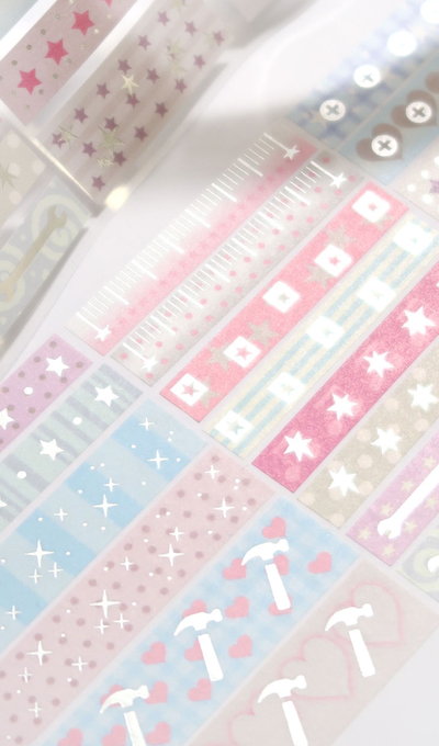Stickers Fixed Heart Kiss-Cut Masking Tape