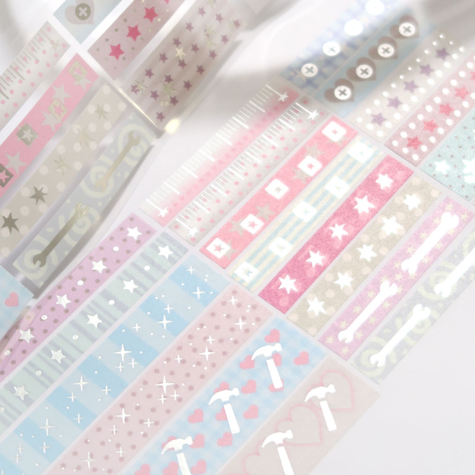Stickers Fixed Heart Kiss-Cut Masking Tape