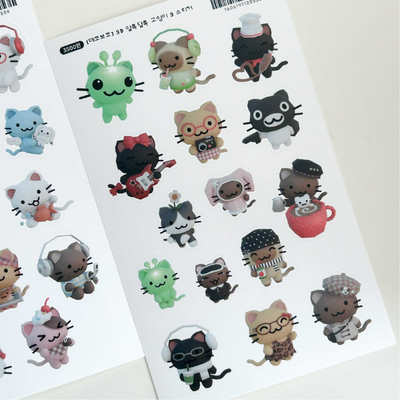 Decoboko 3D Colorful Cat 3 Sticker