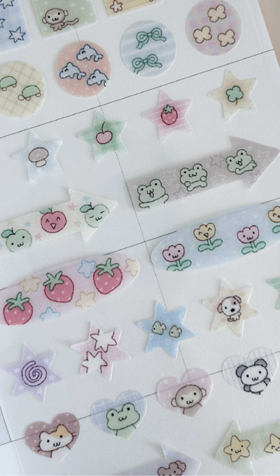 デコボコ図形マスキングスティッカー