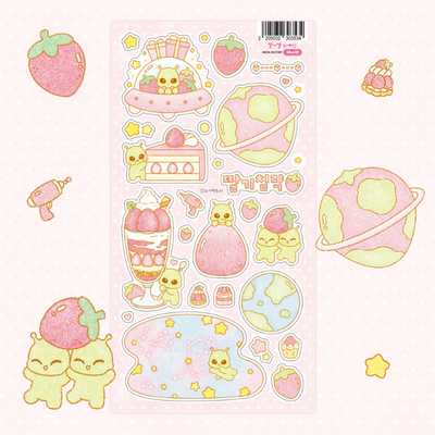 Moya Factory Strawberry Planet Alien Sticker