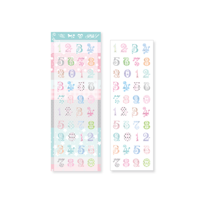 Pearlybutter Gentle Pattern Number Sticker