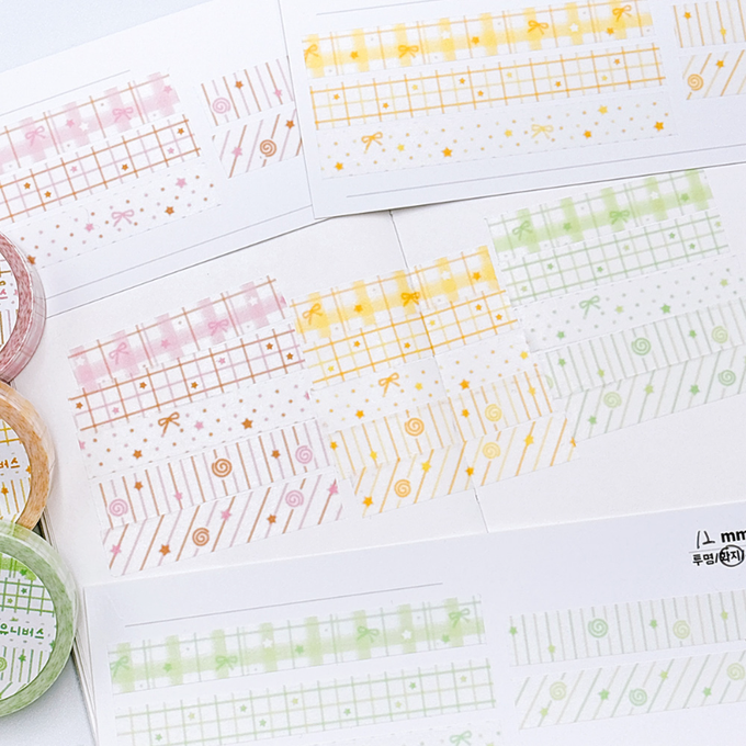 JeJeUniverse Sweety Pattern Masking Tape 13 ~ 15