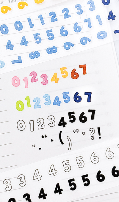 제제ユニバース ポスル 数字 記号 マスキングテープ 3type