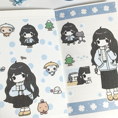 Happy Happy Moo Winter Girl Sticker Vol. 1