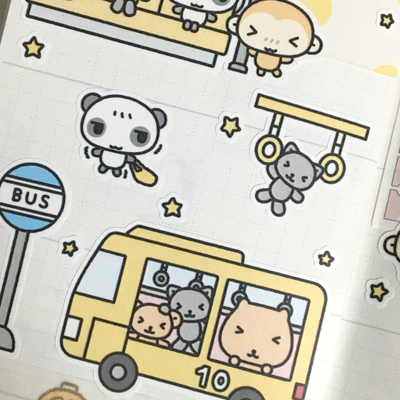 Happy Happy Moo Public Transit Sticker