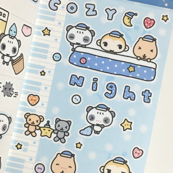 Happy Happy Moo Cozy Night Sticker