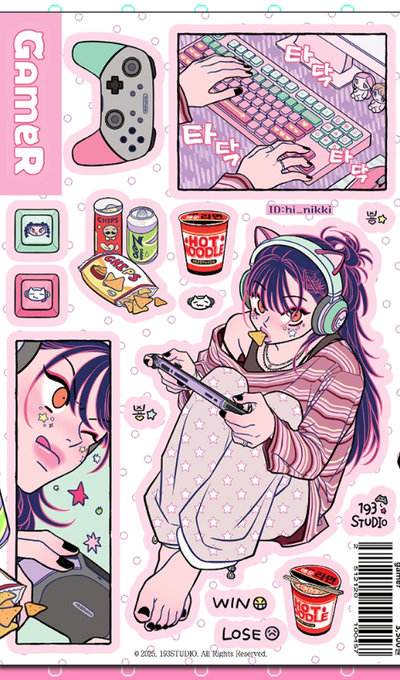 백구삼スタジオ GAMER スティッカー