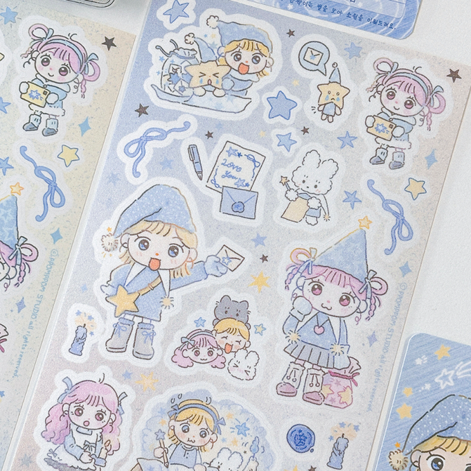 Pomp Pomp Studio Wish Fairy Glitter Seal Sticker