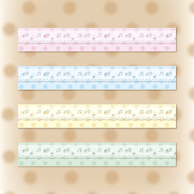 Way2Fetch Star Punching Lace Polka Dot Masking Tape 4 Types