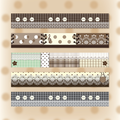 Way to Fetch Winter Clothes Collection Masking Tape 5-Type Set