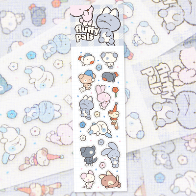 Keiki Fluffy Friends Seal Stickers