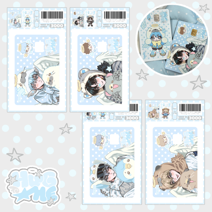 Maengsoo Shop Na Anan HUG ME Card Sticker Set 4 Types