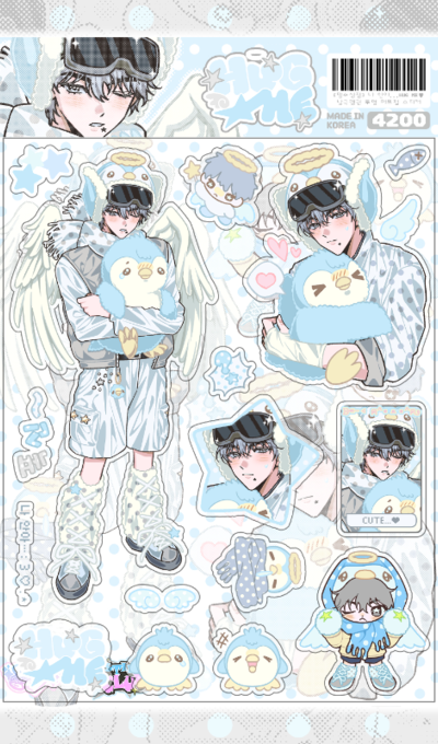 猛獣商店 ナアナア HUG ME 南極ペンギン ステッカー