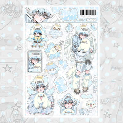 Mangsusan Shop Na Ana HUG ME Harp Seal Sticker