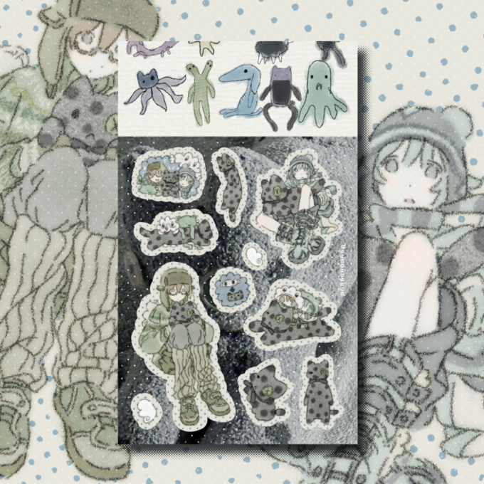 Kyung-gye Socks Cat Together Sticker