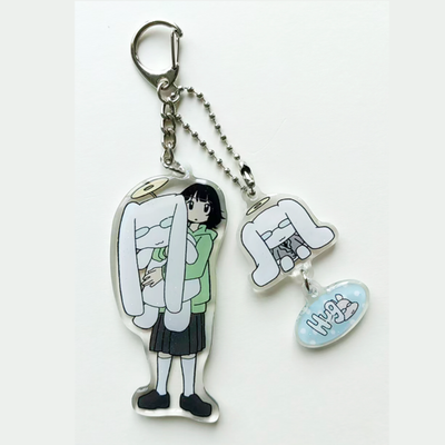 Zooba Glasses Rabbit Multiple Epoxy Glitter Keyring