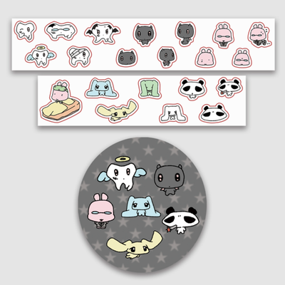 Jooba Little Friends 3D Hologram Park Kiss-cut Masking Tape