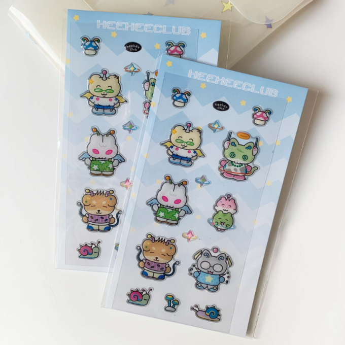 HiHiClub Alien Epoxy Sticker