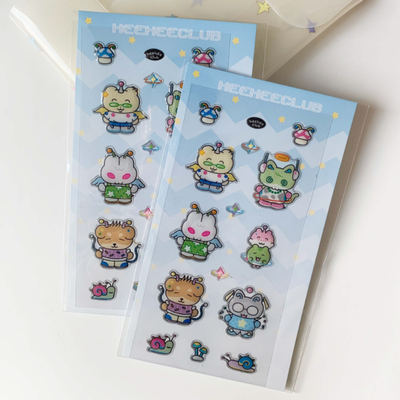 HiHiClub Alien Epoxy Sticker