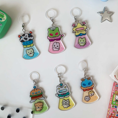 Hihiclub Random Acrylic Meji Keyring - Spaceship