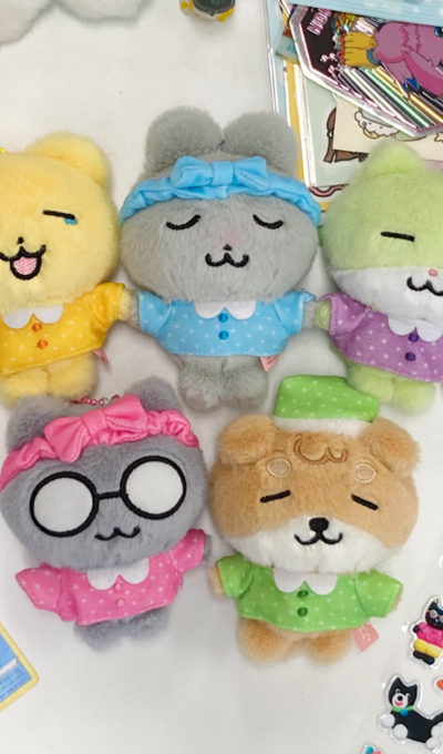 ヒヒクラブ ぬいぐるみキーリング パジャマ 5type