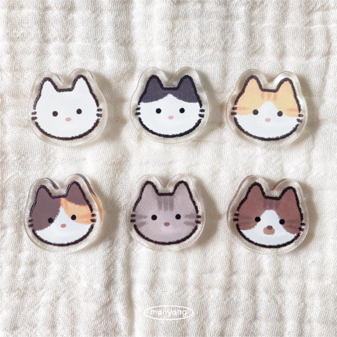 Manyang Cat Face Magnet 6-Type