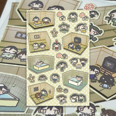 Neko Maid Soup Winter Tatami Mansion Life Sticker