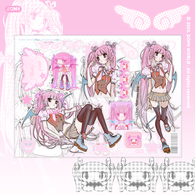 Domi World Baby Pink Sticker