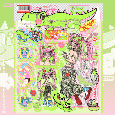 Domi World T-Rex Monster Sticker