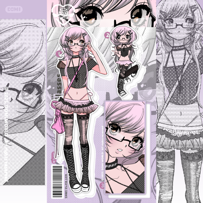 Domi World Mono Glasses Sticker