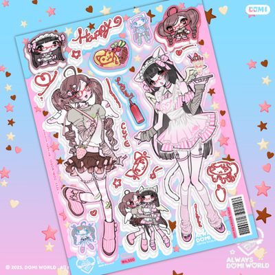 Domi World Red Glasses Sticker