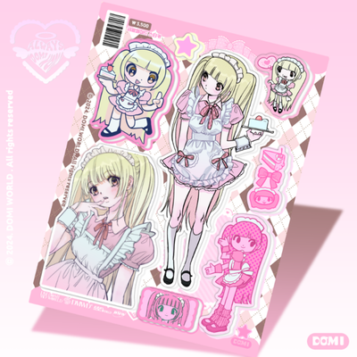 Domi World Blonde Maid Sticker