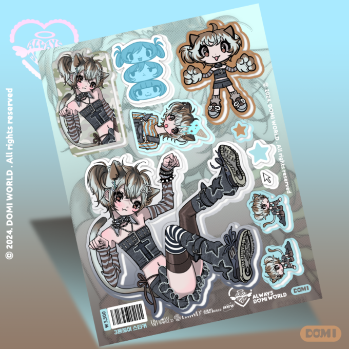 Domi World Three-Tone Hair Sticker