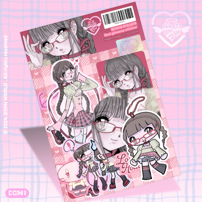 Domi World Piece Sticker - Red Glasses