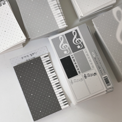 The Glint Of Grayscale Melody Matte Paper Sticker Pack