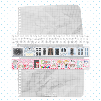 Creamy Crumbs Hologram Box Kiss-cut Masking Tape 3 Types