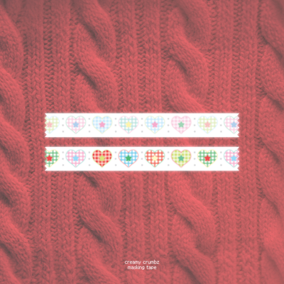Creamy Crumbs Heart Piece Masking Tape 2 Type