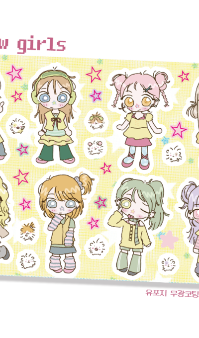 잘さら Yellow girls スティッカー