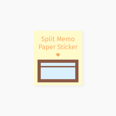 Kinda Blue Split Memo Paper Sticker