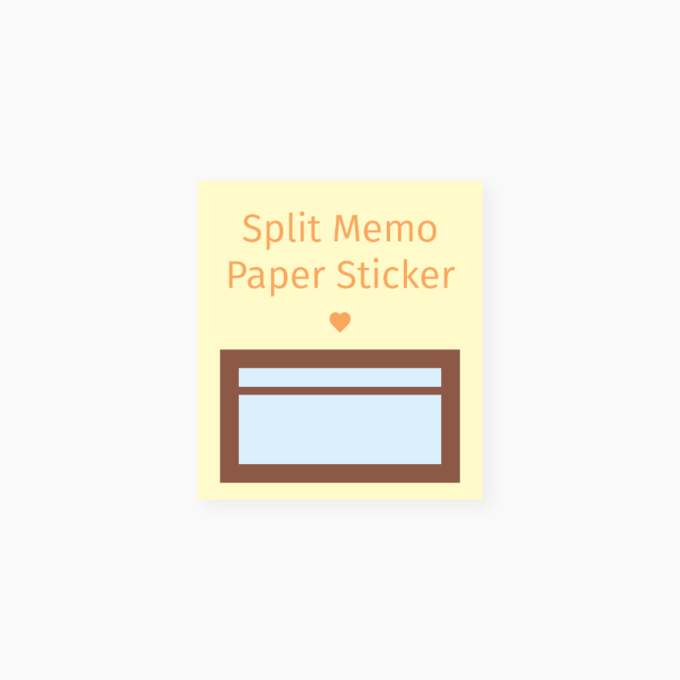 Kinda Blue Split Memo Paper Sticker