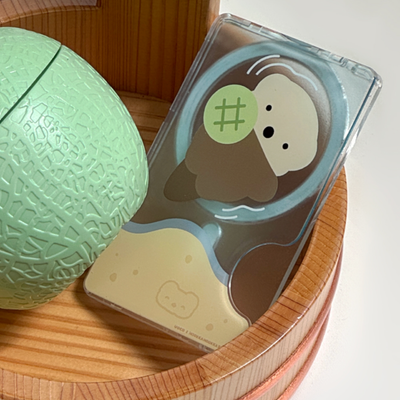 Fukafuka Studio MagSafe Card Holder Baby Otter Loves Melon Bread
