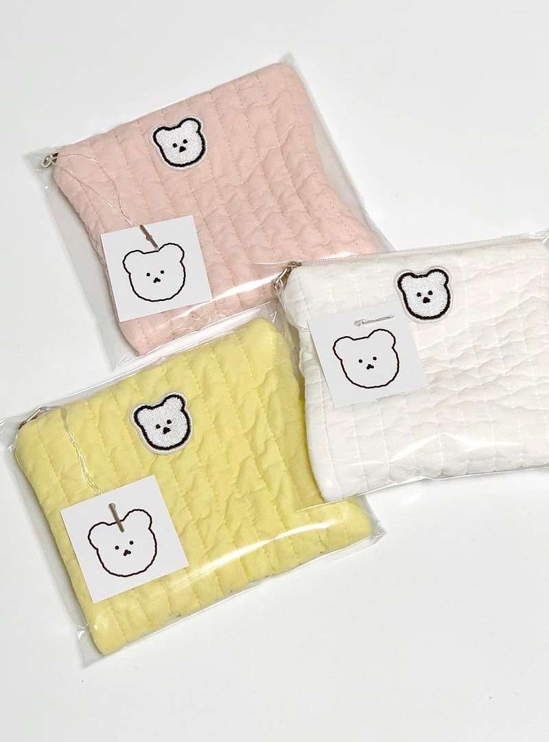 [Chani Bear] Fluffy Chani Mellow Pouch 3 Colors